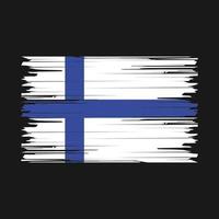 Finnland Flaggenpinsel vektor