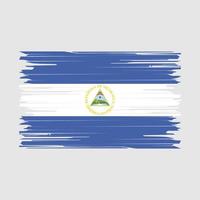 nicaragua flagge bürste vektor