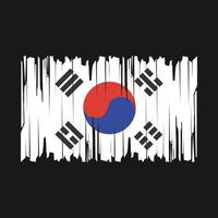 Südkorea-Flaggenbürstenvektor vektor