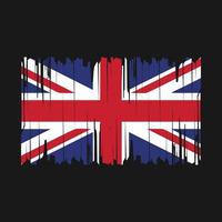 Pinselvektor der britischen Flagge vektor