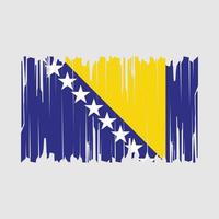 Pinselvektor mit Bosnien-Flagge vektor