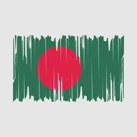 Pinselvektor der bangladeschischen Flagge vektor
