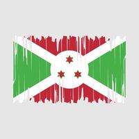 burundi flagga borsta vektor