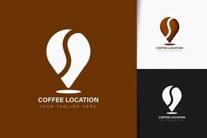 Kaffee Standort Logo Design vektor