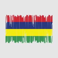 mauritius flagga borsta vektor