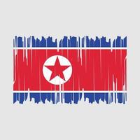 Pinselvektor der Nordkorea-Flagge vektor