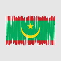 Mauretanien-Flagge-Pinsel-Vektor vektor
