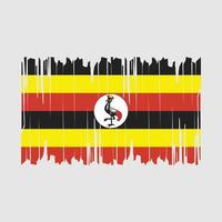 uganda flag pinselvektor vektor