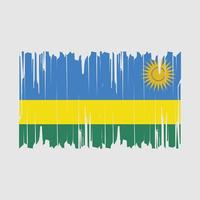 rwanda flagga borsta vektor