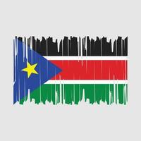 Pinselvektor der Südsudan-Flagge vektor