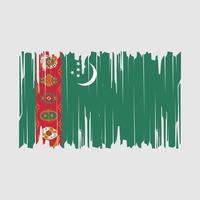 turkmenistan-flaggenbürstenvektor vektor