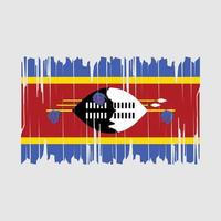 swasiland flag pinselvektor vektor