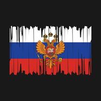 ryssland flagga borsta vektor