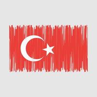 türkei flag pinsel vektor illustration