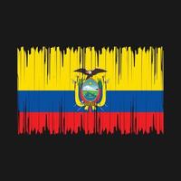 ecuador flag pinsel vektor illustration