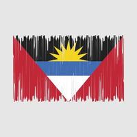 antigua flag pinsel vektor illustration