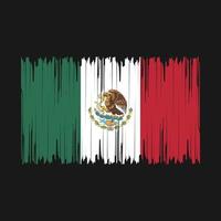 mexico flagga borsta vektor illustration