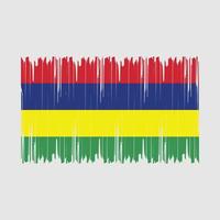 mauritius flagga borsta vektor illustration