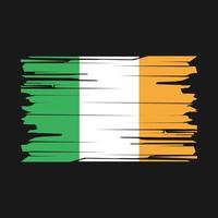 Pinselvektor mit Irland-Flagge vektor