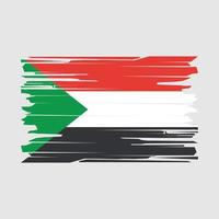 sudan flagga borsta vektor