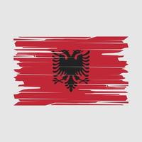 Albanien-Flagge-Pinsel-Vektor vektor