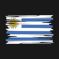 Pinselvektor der uruguay-Flagge vektor