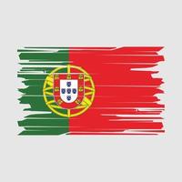 portugal flagga borsta vektor