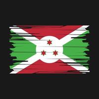 Pinselvektor mit Burundi-Flagge vektor