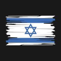 Pinselvektor der israelischen Flagge vektor