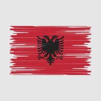 Albanien Flaggenpinsel vektor