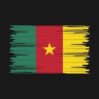 Kamerun Flaggenpinsel vektor
