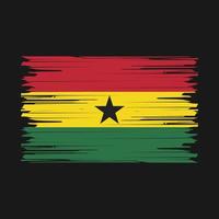 Ghana Flaggenpinsel vektor