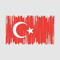 türkei-flaggenbürstenvektor vektor