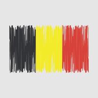 Belgien-Flagge-Pinsel-Vektor-Illustration vektor