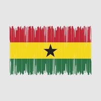 ghana flag pinsel vektor illustration