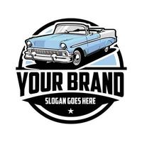 Prämie klassisch Auto Kreis Emblem Logo Design Vektor Kunst bereit gemacht Jahrgang Logo Design Vorlage