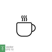 Kaffee Linie Symbol. einfach Gliederung Stil. trinken, Glas, Tee, Wasser, Schokolade, Kaffee Tasse, Küche, Restaurant Konzept. Vektor Illustration isoliert auf Weiß Hintergrund. eps 10.