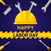 happy labor day designmall för sociala medier vektor