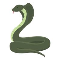 König Kobra Maskottchen Symbol Karikatur Vektor. Schlange Kopf vektor