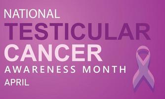 april är nationell testikulär cancer medvetenhet månad. mall för bakgrund, baner, kort, affisch vektor