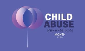 April ist National Kind Missbrauch Verhütung und Bewusstsein Monat. Vorlage zum Hintergrund, Banner, Karte, Poster vektor
