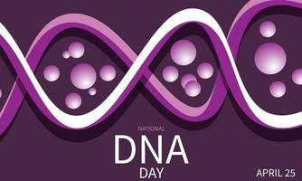 National DNA Tag. Vorlage zum Hintergrund, Banner, Karte, Poster vektor