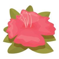 bunt Rhododendron Symbol Karikatur Vektor. Blume Pflanze vektor