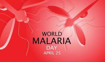 Welt Malaria Tag. Vorlage zum Hintergrund, Banner, Karte, Poster vektor