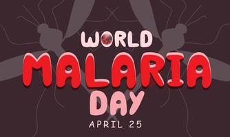 värld malaria dag. mall för bakgrund, baner, kort, affisch vektor