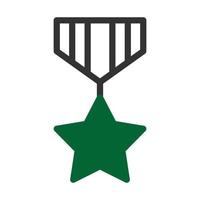 bricka ikon duotone grå grön stil militär illustration vektor armén element och symbol perfekt.