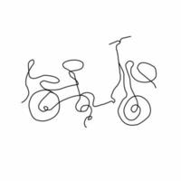 Fahrrad Linie Kunst, Fahrrad Illustration. einfach und minimalistisch Design vektor