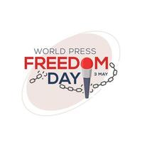 Welt Drücken Sie Freiheit Tag Konzept Banner Feier Vektor Illustration