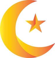 måne och stjärna Ramadhan ikon vektor