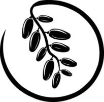 datum frukt logotyp Ramadhan utgåva vektor
